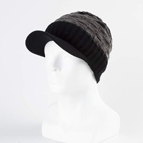 Unisex zimski šeširi sa vizirom topla skijaška kapa stilski pleteni šešir za muškarce i žene