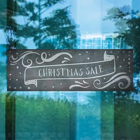 CGsignLab | Christmas prodaja -Chak baner prozor Cling | 36 x12