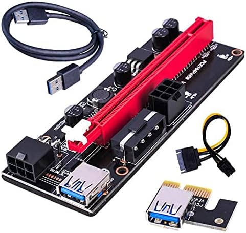 Konektori 60cm PCI-e PCIe Riser 009 Express 1x TO16X Extender PCI E USB Riser 009S GPU DUAL ADAPTER