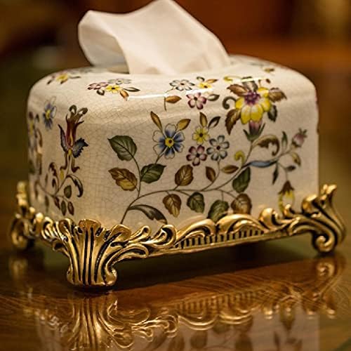 SDGH Obojena kutija za cvijeće tkiva keramička tkiva kutija za odlaganje zlata reljefnog držača tkiva