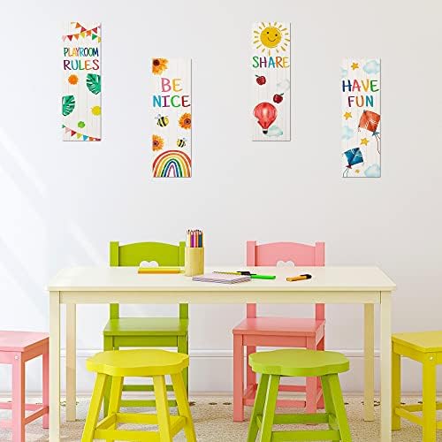 H1VOJOXO 4pcs Playoom zidni dekor za djecu, dječji reprodukcijski zidni ukras, igraonica Viseća za djecu