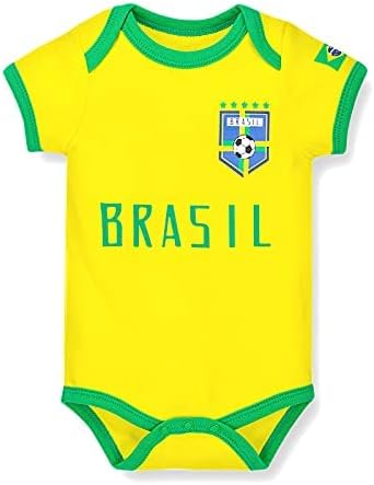 Bdondon Sport Fans Odjeća za bebe Brazil Dječja majica Žuta dječja dječja odjeća za dječake i djevojčice Brazil