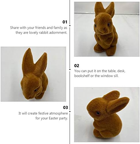 Abaodam punjeni zeko Easter Bunny Uskršnji krzneni krzno zeko stojeće zečje figurine skulptura