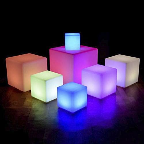 Ljetna zabava Creative Colorful Stools Cube stolica Light punjiva LED svjetla Stolica na otvorenom