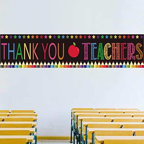 Dekoracija banera za zabavu zahvalnosti nastavnika, 8,2 ×1,5 ft sedmica zahvalnosti nastavnika Hvala