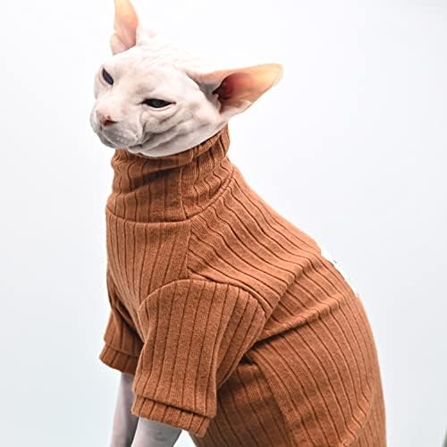 Sphynx mačka odjeća za jesen i zimu s visokim vratom odjeća za jesen i zimu rastezljiva odjeća za mačke bez