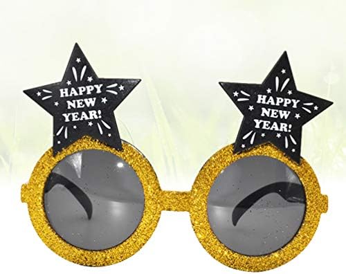 Amosfun držači stakla naočare 2kom 2020 naočare Glitter Sretna Nova Godina naočare za sunce