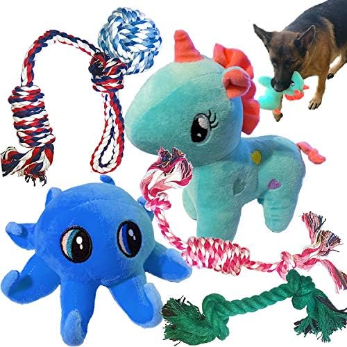 Jalousie pas plišana igračka i igračka sa užetom Combos pseće Škripave igračke za male srednje pseće džukele