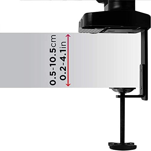 Duronic stalak za ruke sa dva monitora DMDCL1X1 | dvostruki/dvostruki nosač za stol | podesiv po visini | za LED LCD ekran od 13-24 inča & Laptop / VESA 75/100 / 14lbs kapacitet/nagib +90°| -45° / okretanje za 180° / rotiranje za 360°