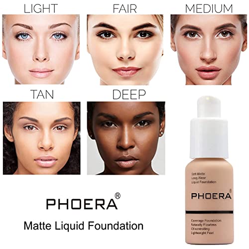 PHOERA Foundation, PHOERA Matte Liquid Foundation,PHOERA Makeup za žene, Foundation Full pokrivenost