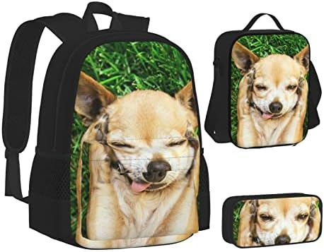 Ocelio Chihuahua ruksak za pse, tinejdžerke, dječaci, Dječija Školska torba+olovka + kombinacija