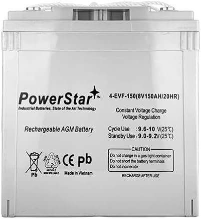 Powerstar zamjena za Trojan T875 8 V, 150 Ah Duboko ciklus baterije - 4 pakovanje
