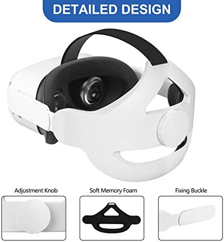 Esimen podesiv kaiš za glavu za oculus Quest 2 Elite remen sa jastukom, udobnom kaišem od pjene, dizajn ravnoteže težine, smanjite pritisak