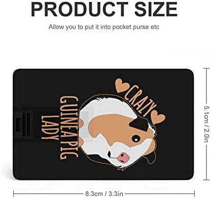 Crazy Gvineja svinja dama usb fleš pogona dizajn kreditne kartice USB Flash pogon Personalizirano Memory Stick