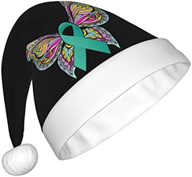 Cxxyjyj svijest o raku jajnika 2 Božićni šešir muškarci žene Santa šešir Unisex kape za novogodišnje