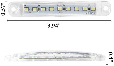 Sidaqi 3.9 10kom Bijela 9led prikolica Marker svjetla Side Indicator Light prednja zadnja bočna lampa poziciona lampe 12V za prikolicu kamiona Van vodootporan