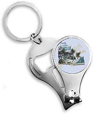 Canvas Cipele Kokosovo drvo Ilustracija Nail NIPPER prsten za ključeve ključeva za boce za boce