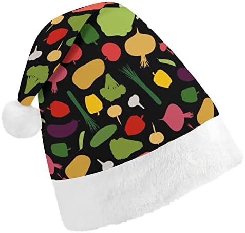 Povrće svježe uzorak pliš Božić šešir Naughty i lijepo Santa kape sa pliš obodom i Comfort