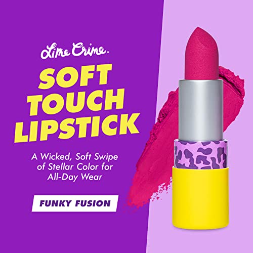 Lime Crime Soft Touch Comfort Matte ruž za usne, Funky Fusion-Flirty Retro nijanse - Full-cover Long Lasting,