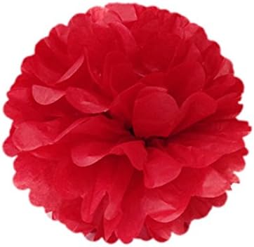 10kom crveni tkivni viseći papir Pom-poms, Hmxpls Flower Ball svadbena zabava dekoracija na otvorenom vrhunski