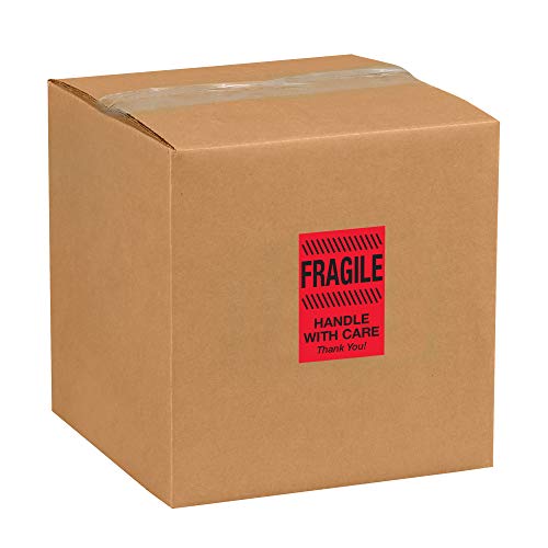 BOX USA Bdl1326 trake logičke oznake, krhka ručka sa pažnjom, 2 x 3, fluorescentno Crvena