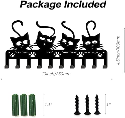 Superdanske crne mačke Zidne kuke Halloween Mačke za Halloween mačke ukrasne kuke Rabljeni vješalica Željezarska