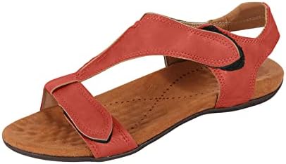 Sandale za žene Ljeto Ležerne prilike ravne pete Solidne papuče u boji Velcro kopče Sandale Casual
