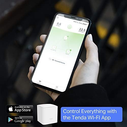Tenda Nova Cjelokupni kućni Mrežni WiFi sistem - zamjenjuje Gigabit AC WiFi ruter i produželje, dual