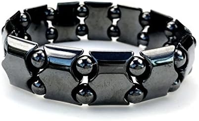 Ljubičasta kitova Sleek Design Crni hematit Stone Gemstone Stretch narukvica, set od 3, žene muškarci