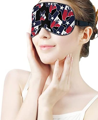 Texas State Outline sa zastavom Lineman Slee Maska za oči Slatka slepogstruka očiju pokriva sjenilo za žene Muška Pokloni