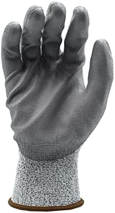Cordova Caliber sol i paprika 13-mjerne rukavice s šljunkama, sivi poliuretan dlanski premaz,