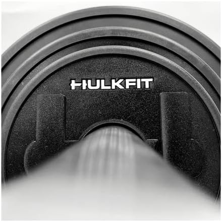 Hulkfit set gumenih čeličnih ploča za utege obloženih gumom za Loadable bućice-Crna