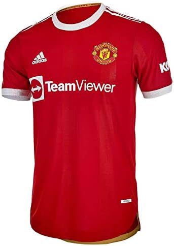 Adidas Muški Manchester United Home Autherni Soccer Jersey 2021/22, Crvena