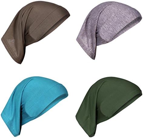 Aiyue 4 kom. Chemo Beanie Headscarf Heather Hemoet Hat Beanie Scarf Head Wrap Sleep Turban za rak / Gubitak