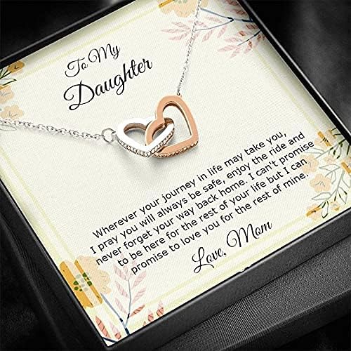 Poklon za kćer iz mame, ogrlica od srca, kćerka majke ogrlice, kćer iz mame, kćeri rođendan, jedinstvena,