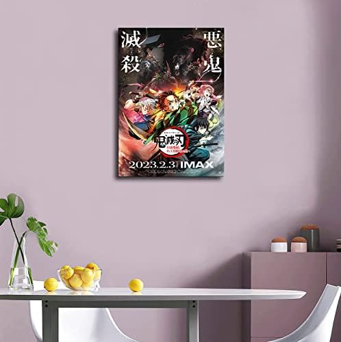 Demon-Slayers Anime Posteri ispod 5 dolara za sobu za spavaću sobu za Anime Wall Decor Anime Canvas Wall Art Poster-LYUUI