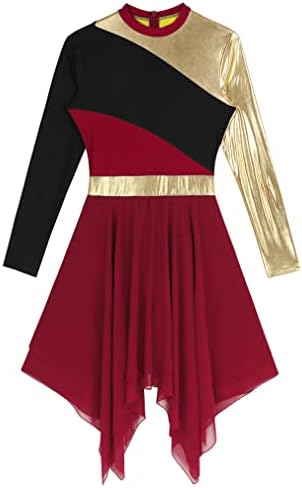 Jeatha ženska boja blok liturgijskog pohvale Lyricl Dance haljina obožava kostim tunička haljina