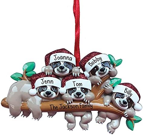 Sloth Par-Personalizirani Božićni Ukras - Sporo-Lijene Porodice-Savršen Rukopis