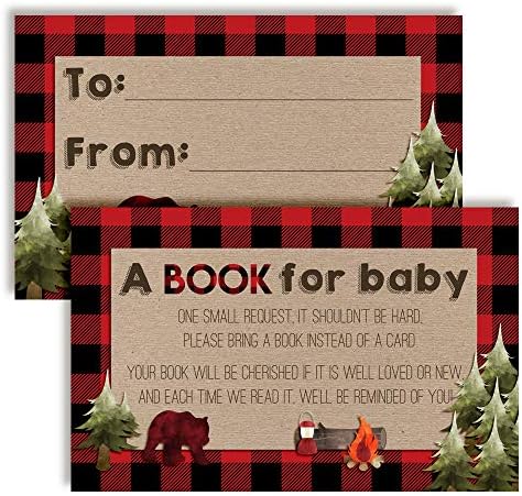 Na otvorenom Crveni i Crni plaid Lumberjack Donesite knjigu za dječačke tuševe, 20 2,5 po 4 inčnim dvostranim