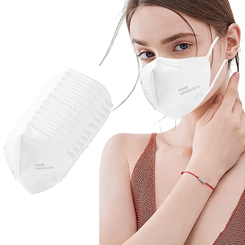 LEMENT 50kom Kn95 maska za lice 5-slojna prozračna sa elastičnom čašom za uši, zaštitne maske od prašine