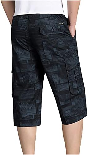 Bionio muške kratke hlače za koljena, plus veličina tiskane ležerne elastične alate za struk sportske