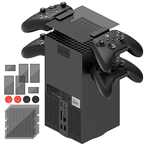 Poklopac za prašinu i nosač slušalica Serija X, 16 u 1 Pribor za filtriranje prašine za Xbox serije X, gornji poklopac zaštite od prašine i držač za postavljanje kontrolera za Xbox Series X Console