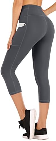 Iuga Capri gamaše za žene sa džepovima Visoko struk joga hlače vježbajte kaprimkinjama sa džepovima za sportski