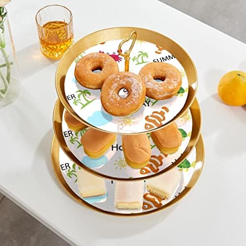 3 resied stalak za desert Cupcake Voće ploča Plastična držač za prikaz za prikaz za vjenčanje za rođendan