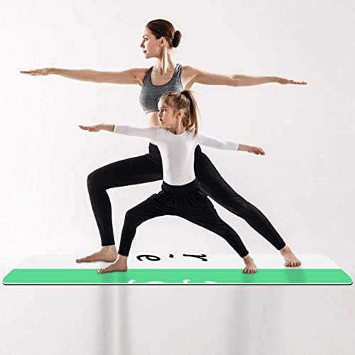 Njena strana i njegova strana Bijela Zelena Premium debeli Yoga Mat Eco Friendly Rubber Health & amp; fitnes