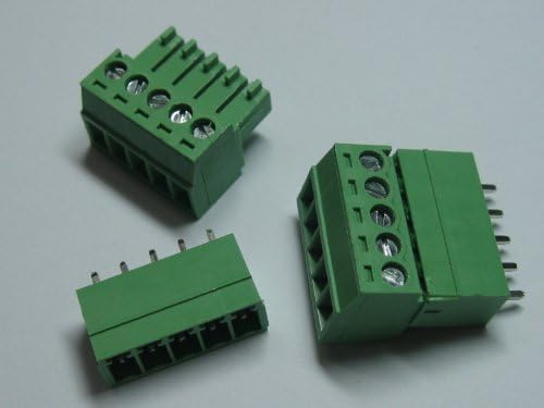 200 kom Pitch 3.81 mm 5way/pin Screw Terminal blok konektor w / ravno-pin zelene boje Pluggable tip