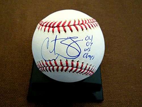 Curt Schilling 04 07 WS Champs Red Sox Phillies potpisan Auto OML bejzbol PSA / DNK - AUTOGREM BASEBALLS