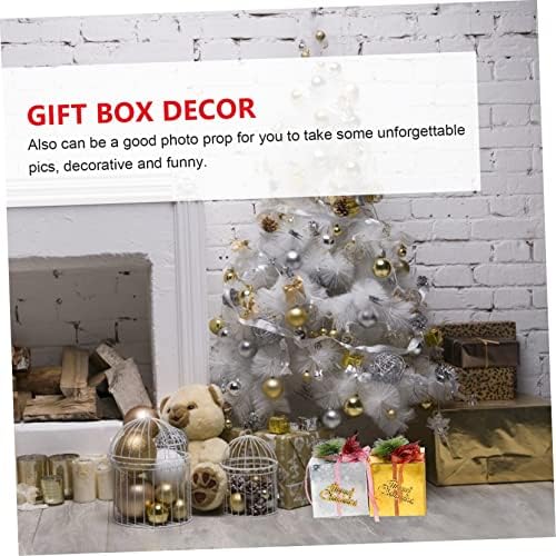 Solustre 4pcs Box Box Decor Decor Adornos para Početna oprema Decor Holiday Goodie Papir kutije Snowflake kutije
