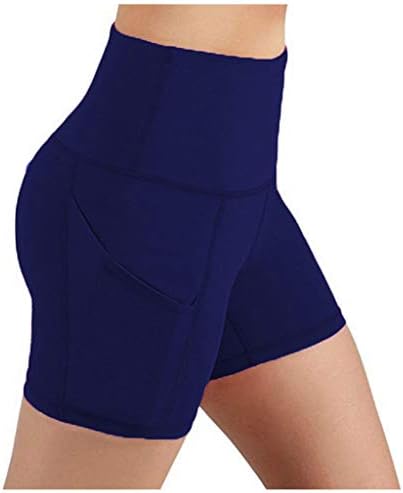 Manhong Lady Solid Plus Veličina Yoga hlače Stretch Džep Yoga kratke hlače Visoko strukske