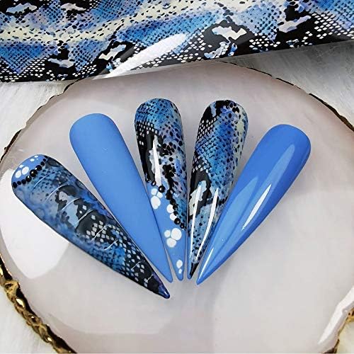 10 listova Zmijska koža folija za nokte prenosi naljepnice Python uzorak lasersko zvjezdano nebo Nail Art DIY naljepnice za žene djevojke dekoracija dizajn manikure